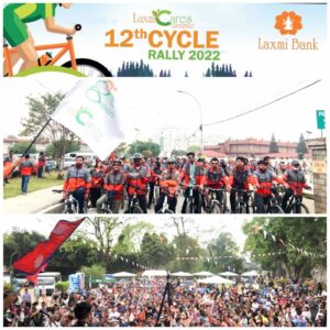 Huge crowd turns up for Laxmi Cares Cycle Rally
