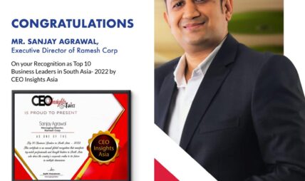 Sanjay Agrawal from Nepal recognized as one of the “Top 10 Business Leader in South Asia – 2022″ by CEO Insight Asia