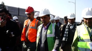 टुकुचामा निर्माणाधिन ढल प्रशोधन केन्द्रको अवलोकन गर्दै घिसिङले भने : काम चाँडै सकिन्छ