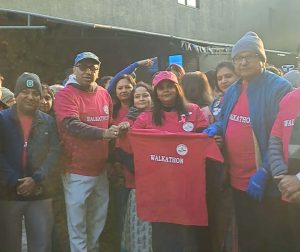 स्तन क्यान्सरबारे जनचेतना जगाउन काठमाडौंमा मारवाडी महिला मञ्चद्वारा प्रभातफेरी