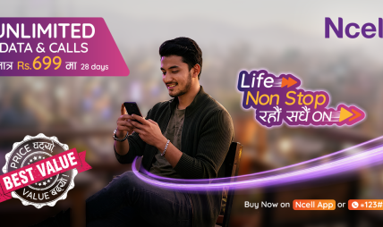 Ncell slashes unlimited data and voice pack price by 65% to Rs 699