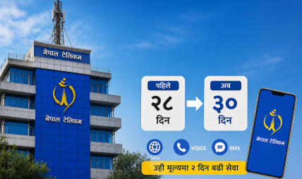 एनटिसीले २८ दिने प्रिपेड प्याकेजलाई ३० दिन बनायो, ग्राहकलाई अतिरिक्त सुविधा