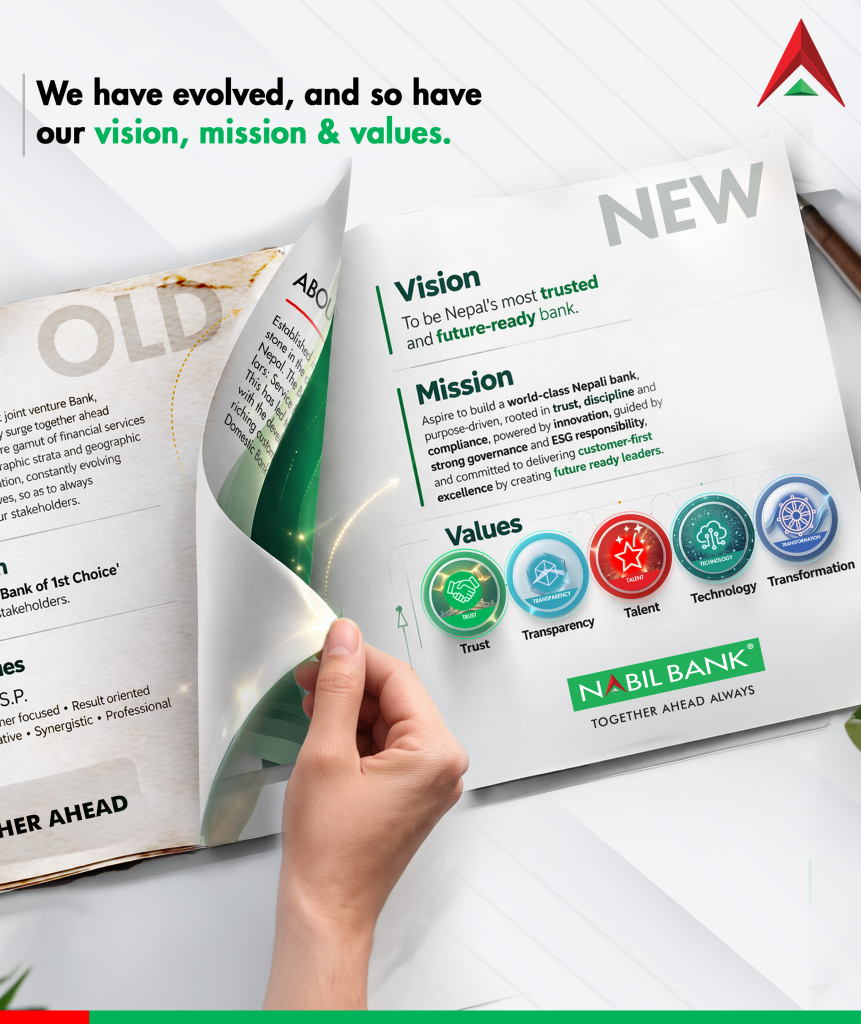 नयाँ उद्देश्य, लक्ष्य र मूल्यमान्यताका साथ अघि बढ्दै नबिल बैंक