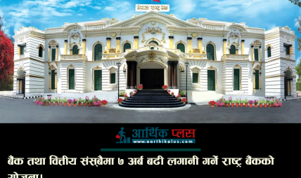 बैंक तथा वित्तीय संस्थामा ७ अर्ब बढी लगानी गर्ने राष्ट्र बैंकको योजना