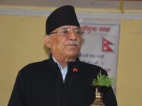 रोल्पा जीप दुर्घटना स् प्रचण्डद्वारा पीडित परिवारलाई सान्त्वना