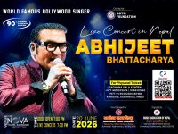 बलिउडका चर्चित गायक अभिजीत भट्टाचार्य पहिलो पटक नेपालमा, जुन २० मा काठमाडौंमा लाइभ कन्सर्ट