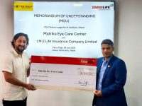 आइएमई लाइफ इन्स्योरेन्सद्वारा १०० जना विपन्न नागरिकको मोतिविन्दु शल्यक्रियाका लागि आर्थिक सहयोग