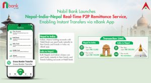 Nabil Bank launched Nepal–India–Nepal Cross-Border P2P Remittance Service