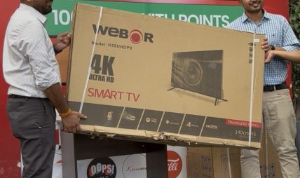 Fonepoints Hands Over Washing Machine and 55-Inch Smart TV to Campaign Winners